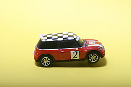 Slotcars66 Mini Cooper S 1/43rd scale Red #2 Slot Car by Carrera Go!!! (Retro Action Set) 